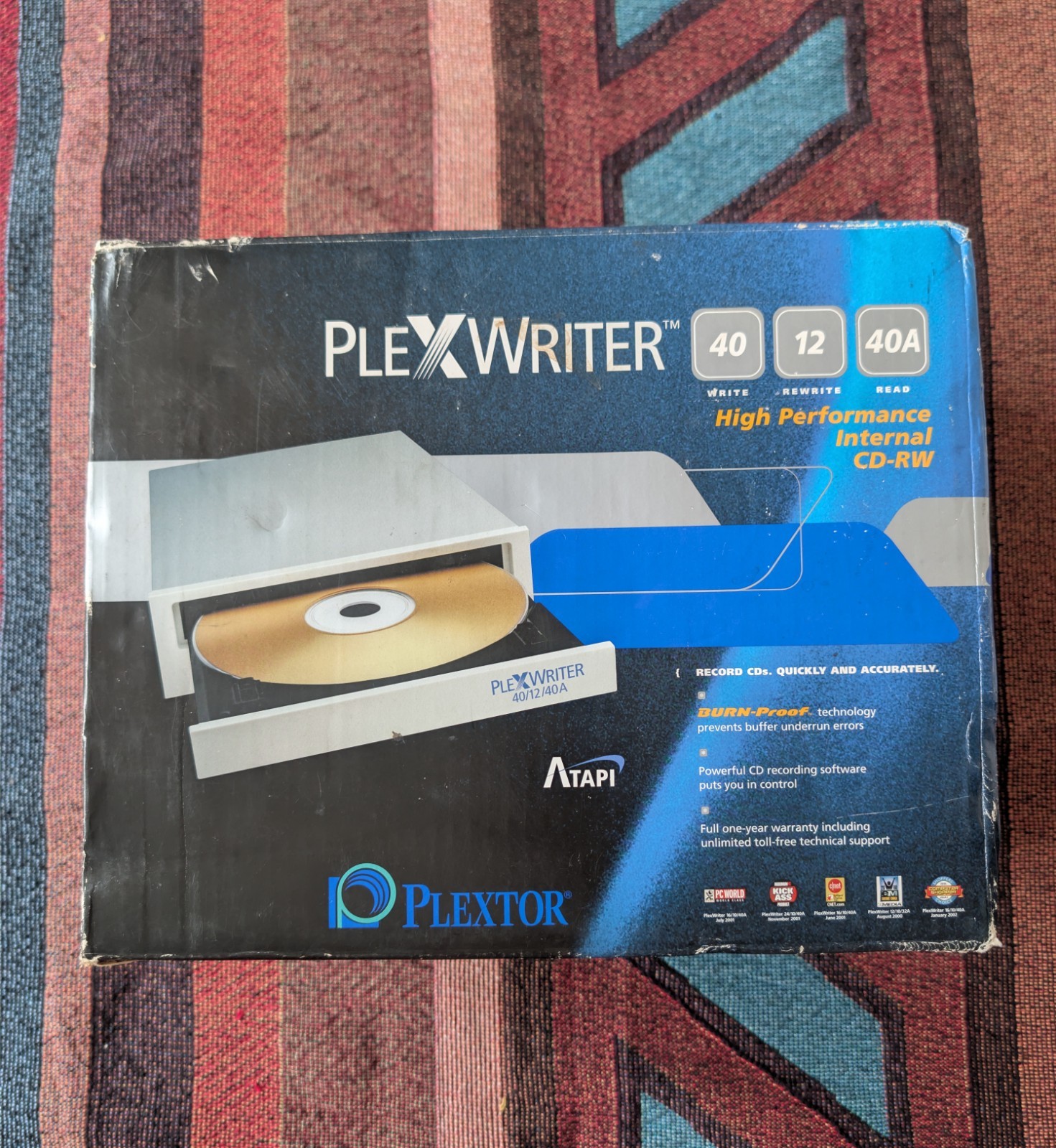 Plextor PlexWriter 40/12/40A IDE CD-RW 40x Burn-Proof PX-W4012TA/SW