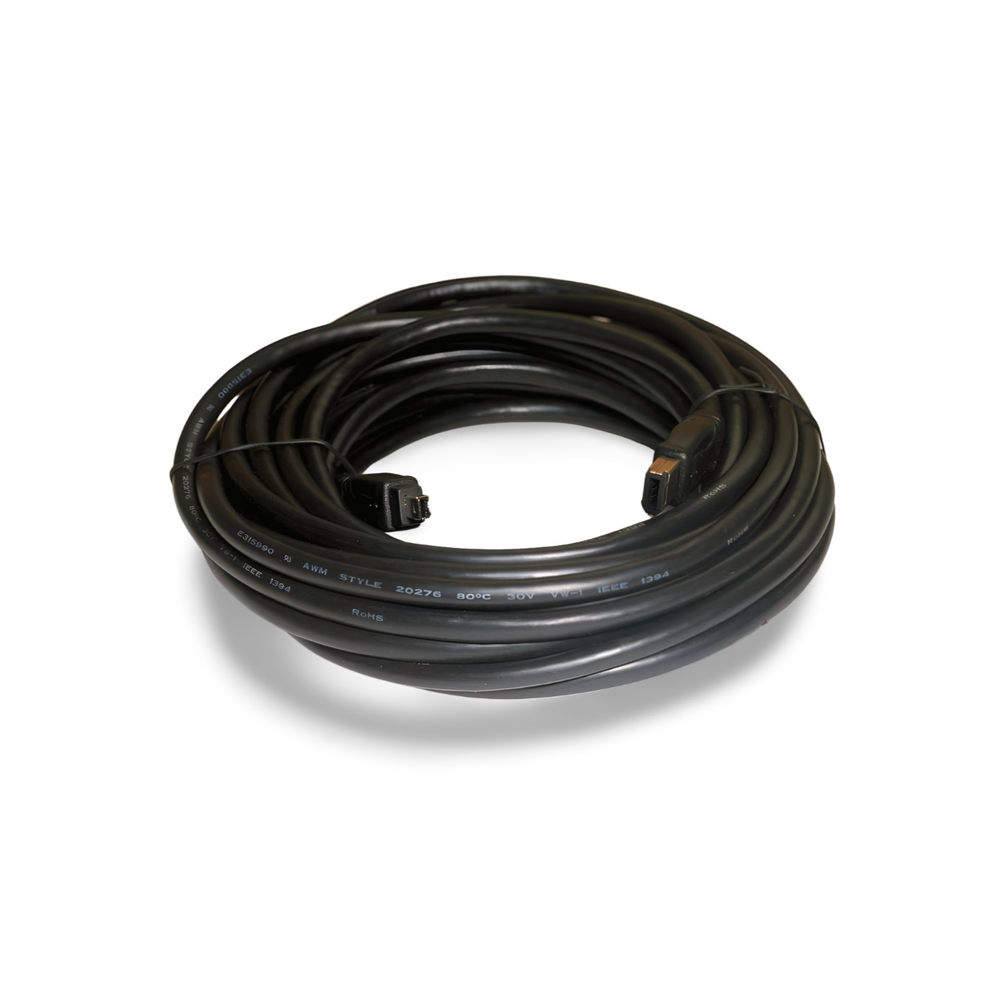 25ft Firewire Cable 6 Pin to 4 Pin 1394a 400 - Black