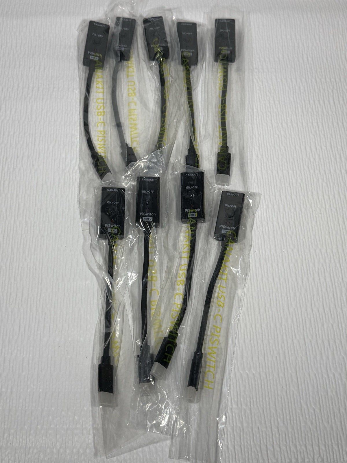 Black USB C Extension Cable with Inline On/Off Switch - Lot of 9