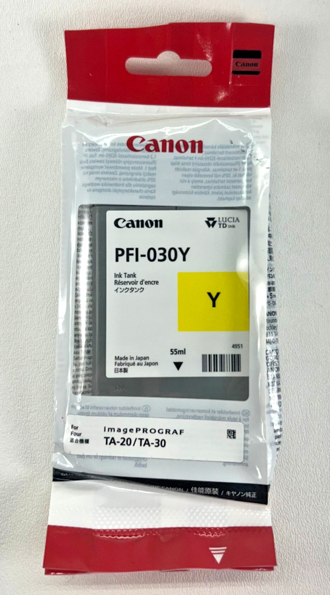 GENUINE Canon PFI-030 Yellow for imagePROGRAF TA-20 TA-30 TM-240 TM-340