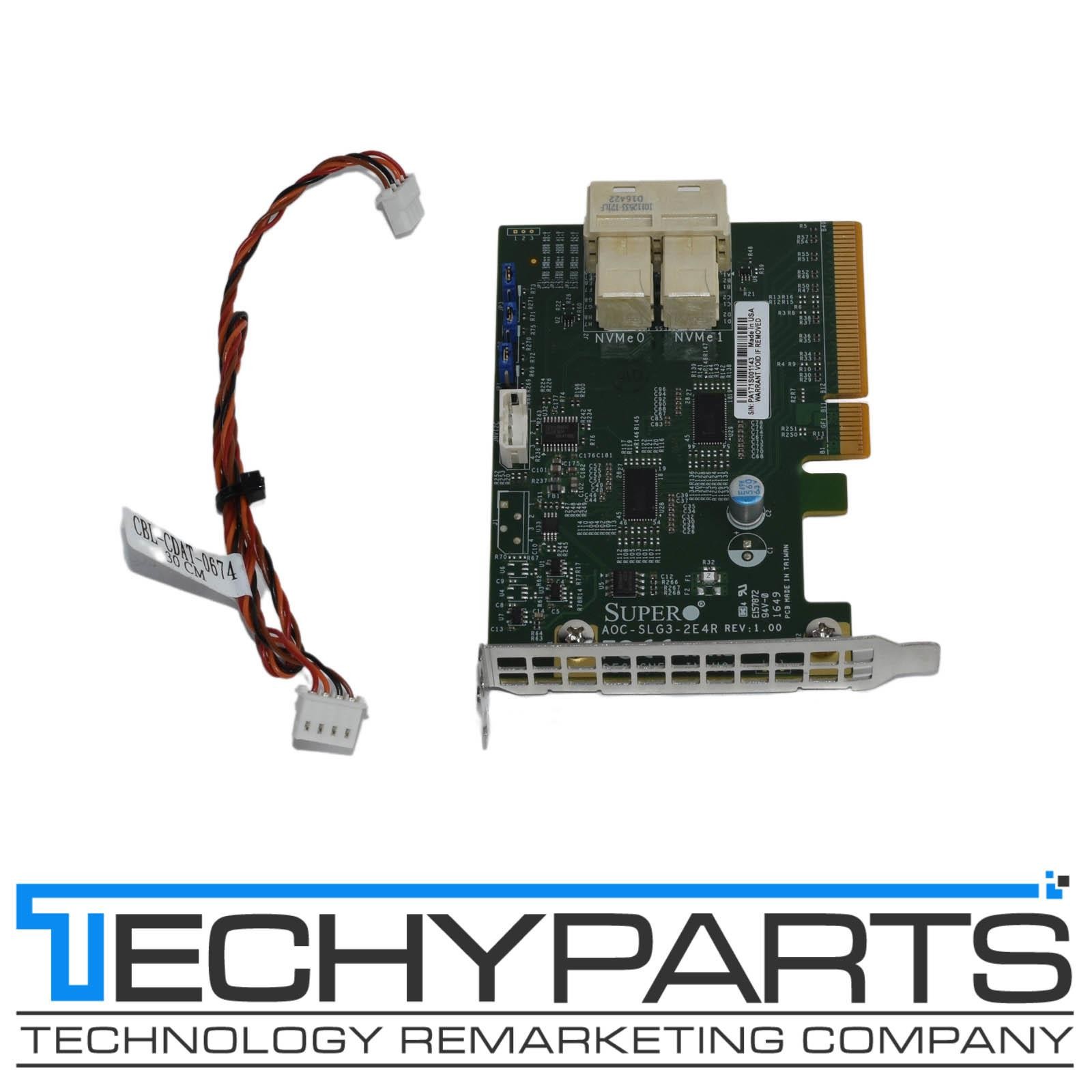 Supermicro AOC-SLG3-2E4R Dual-Port Gen-3 NVMe SFF-8643 PCIe x8 Adapter HBA SFF