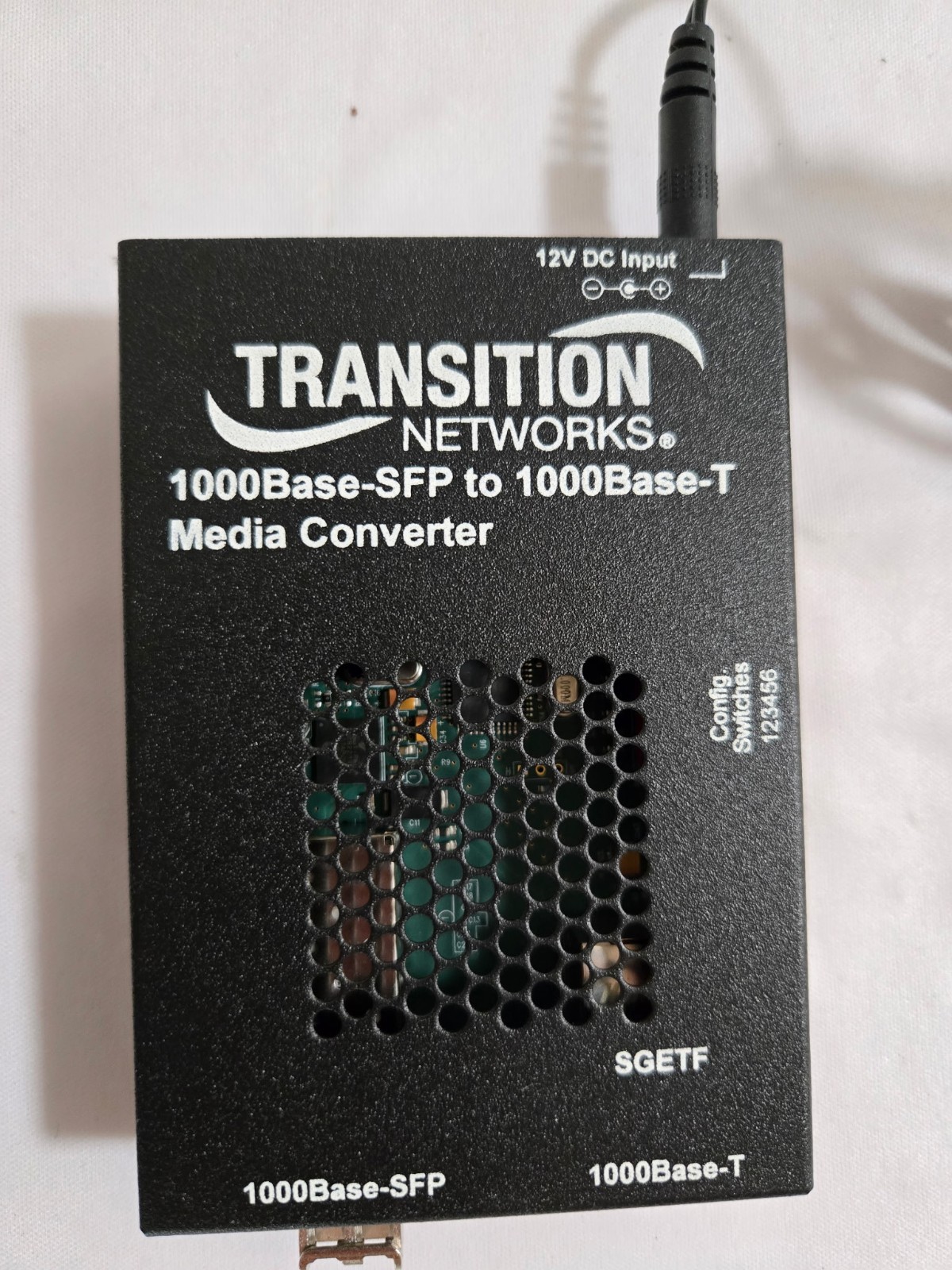 Transition Networks 1000Base-SFP to 1000Base-T Media Converter SGETF1040-110