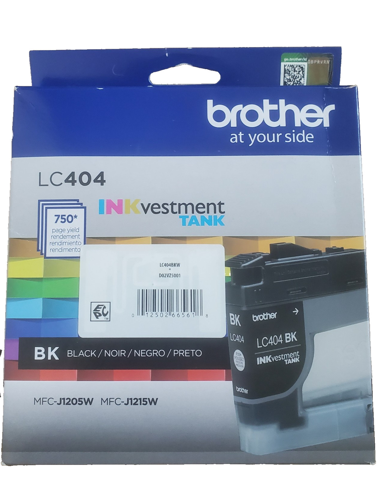 Brother LC404BK Black Ink Cartridge EXP 02/2027 NEW Genuine OEM Sealed BLK INK