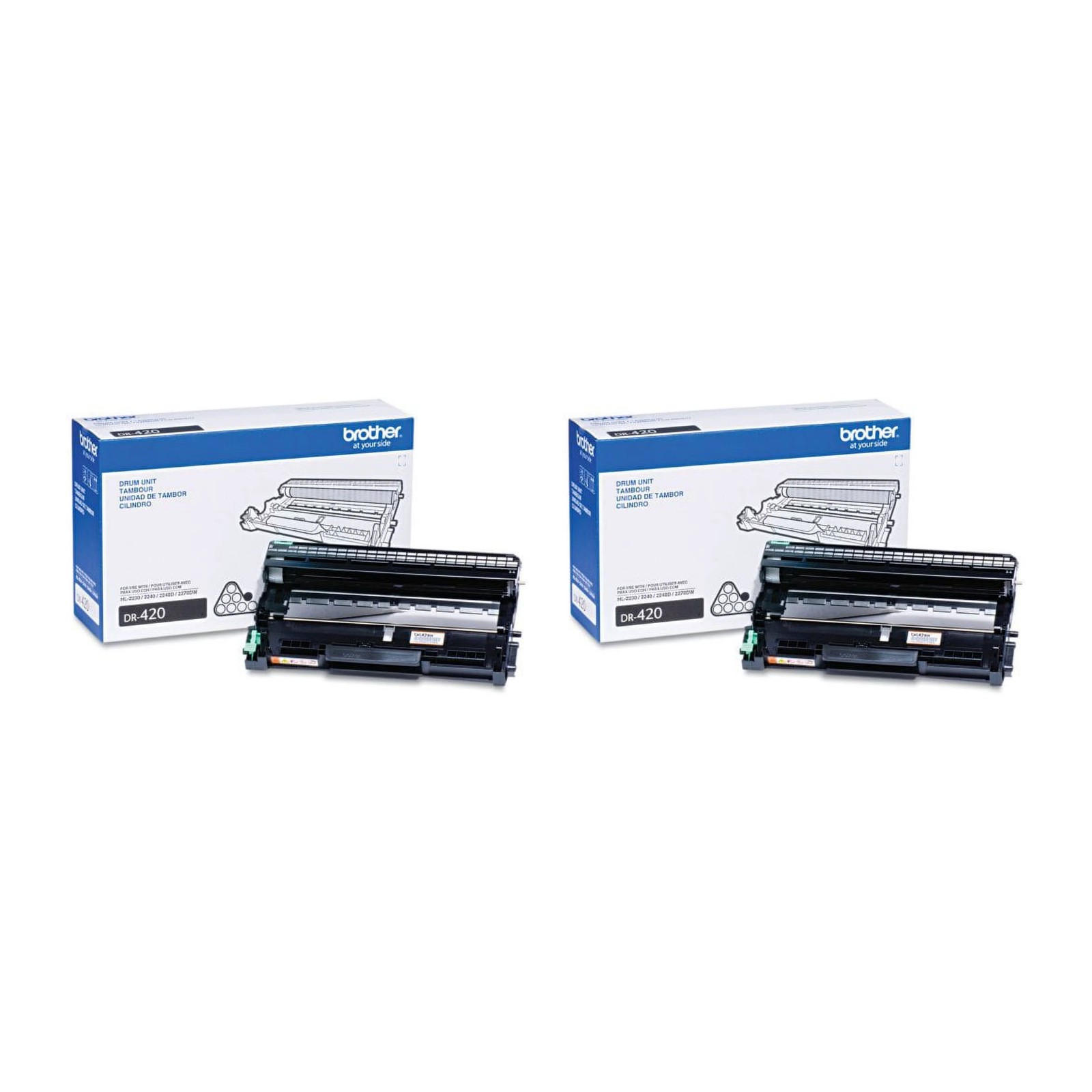 Brother DR420 Genuine OEM Drum Unit 2-Pack HL-2270DW MFC-7860DW