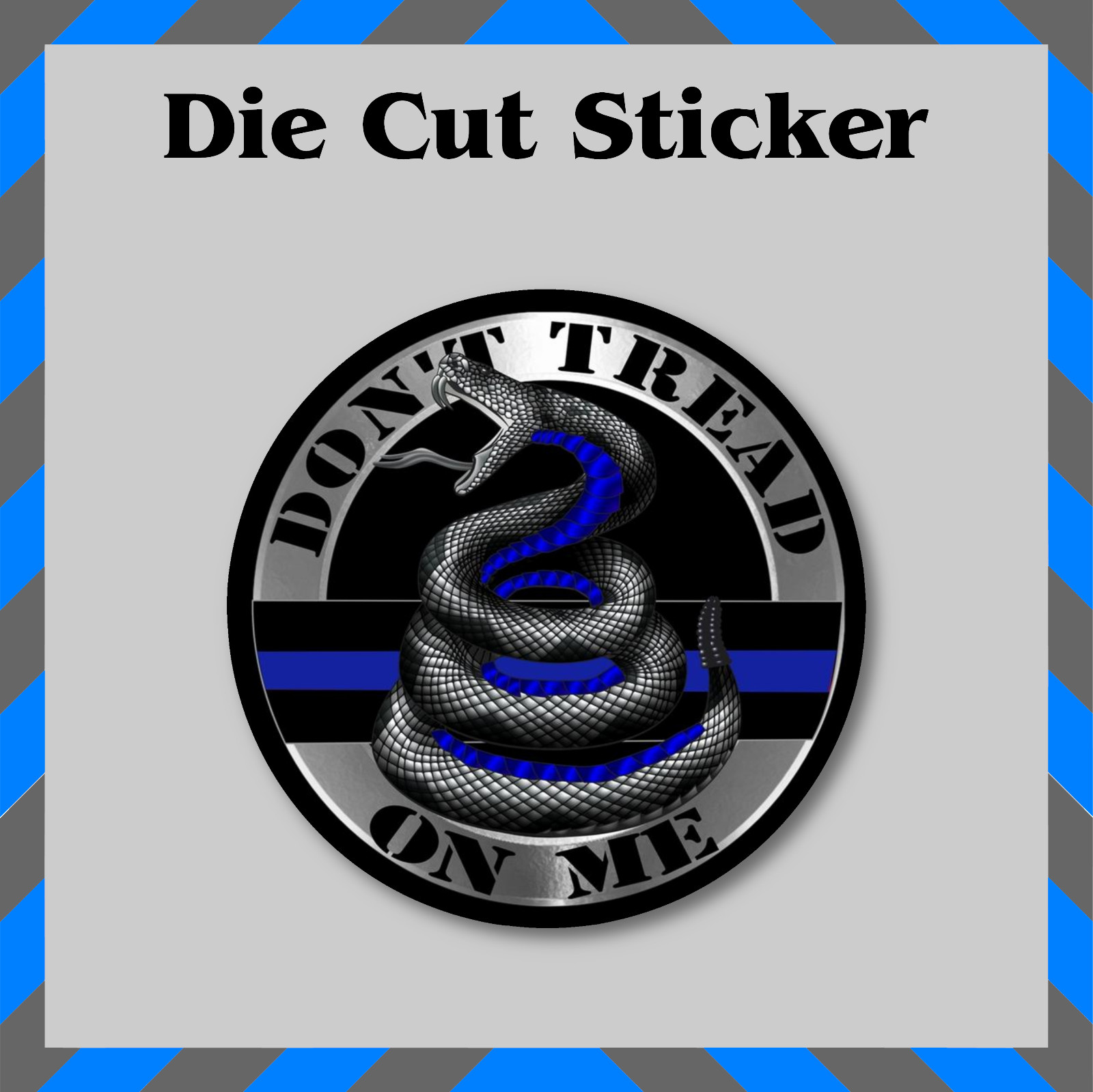 Thin Blue Line Sticker, Don't Tread on Me Die-Cut Vinyl Printed Decal, Police