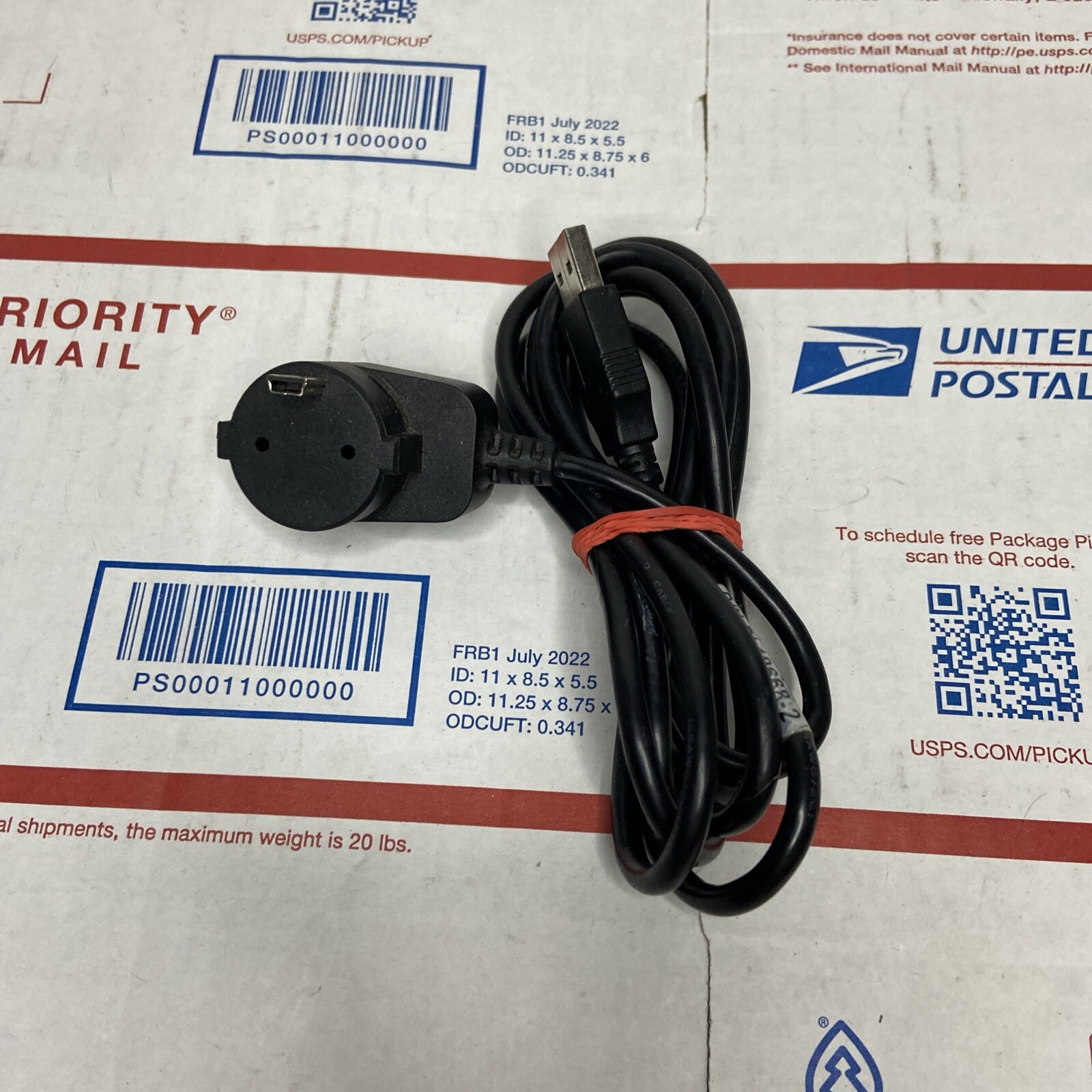 Zebra RW Series Right Angle USB Cable P/N: AK18698-2 / BL18668-2