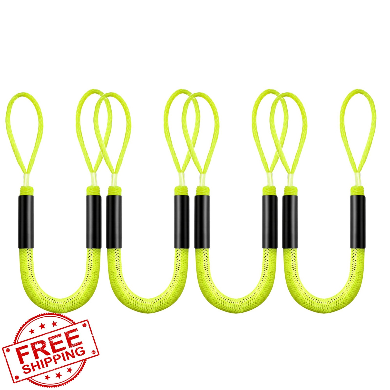 BIGANTTOW Dock Lines Yellow 3FT 4 Pack