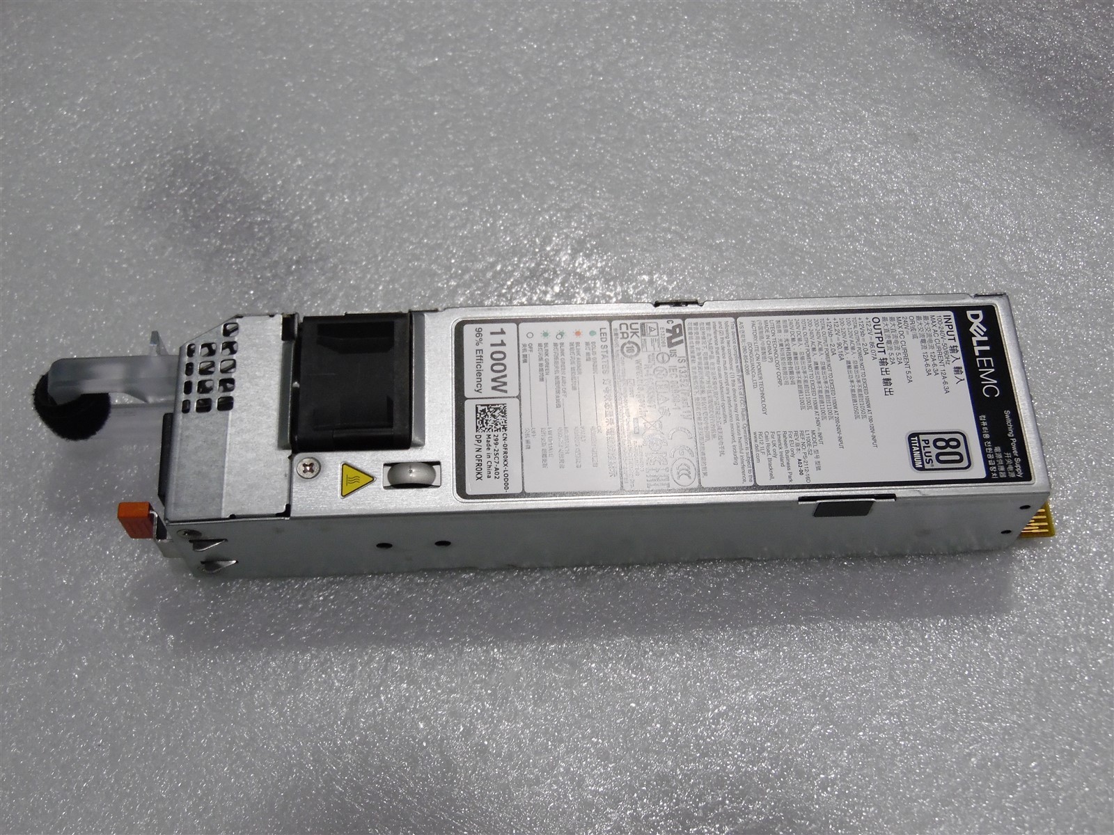 DELL POWEREDGE R6525 R750 R650 1100W PLATINUM 80 POWER SUPPLY J9N6W