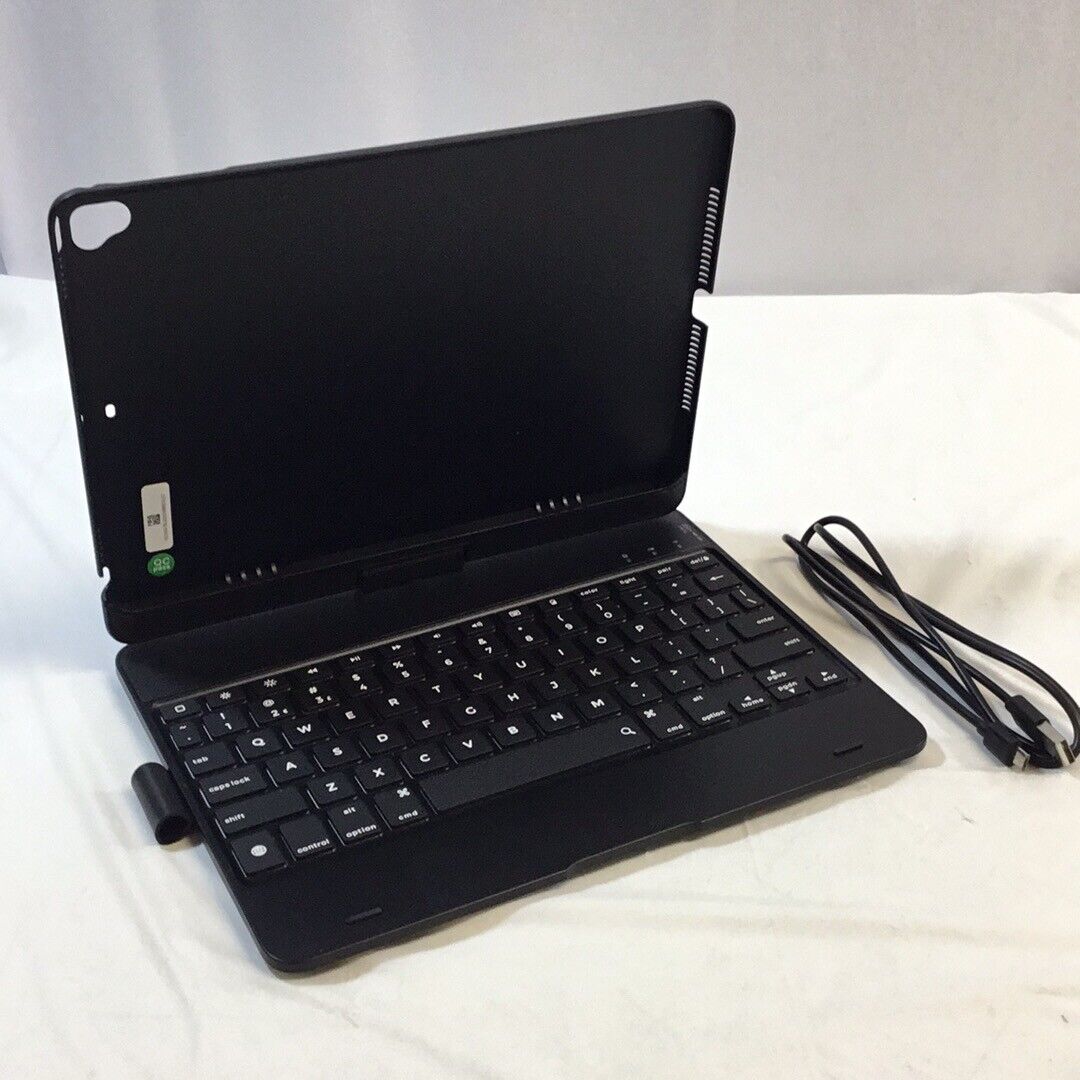 Yekbee 360X Black Backlit Wireless Bluetooth Keyboard Case For iPad 9.7 Inch