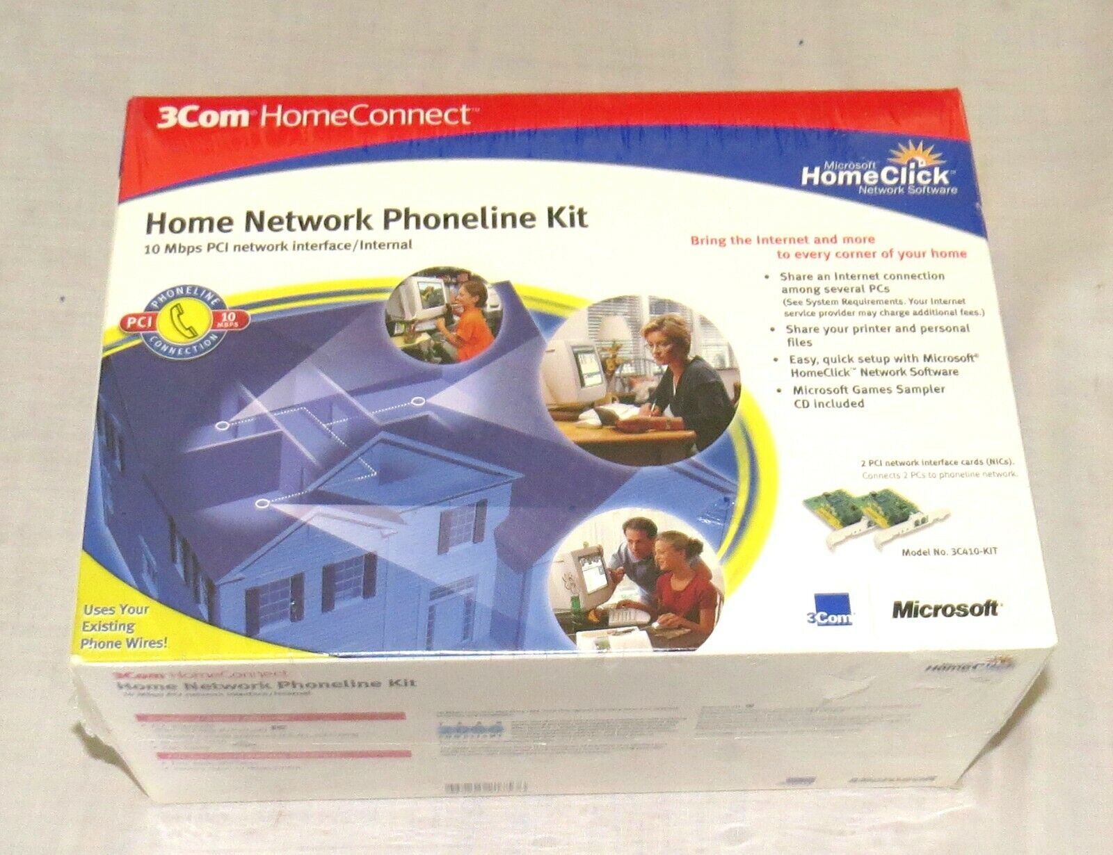 3Com Home Connect Home Network Phoneline Kit - NEW