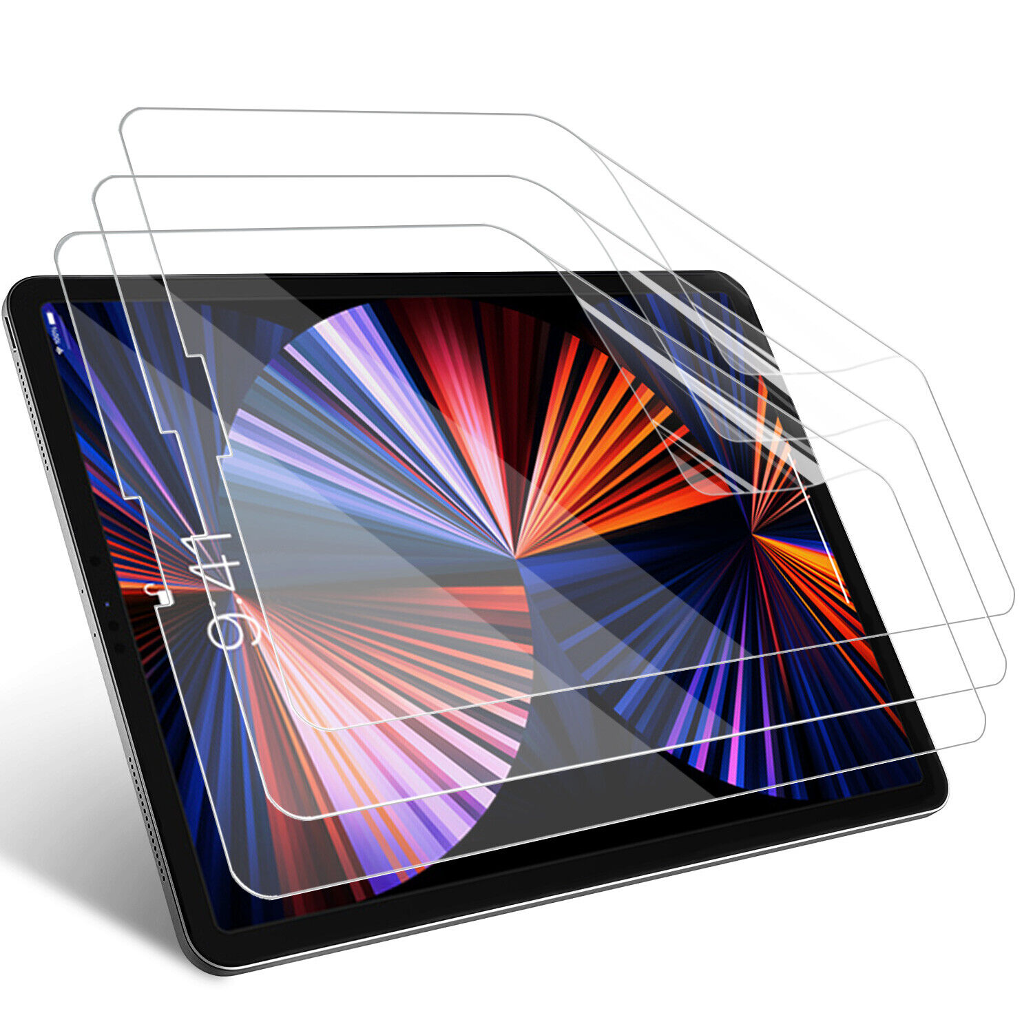 Ultra-Clear 3pcs Screen Protector for Apple iPad 10th. Mini 1/2/3/6, Art Drawing