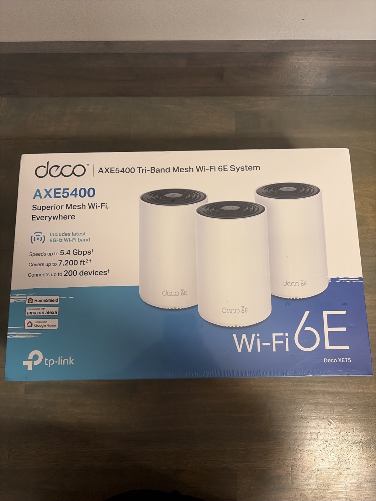 TP-Link Deco XE75(3-pack) AXE5400 Tri-Band Mesh Wi-Fi 6E System White **SEALED**