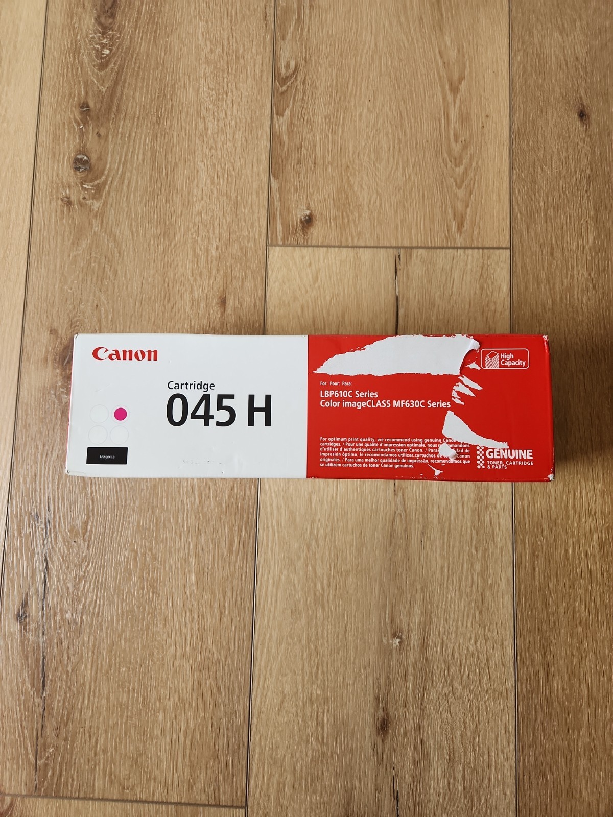 Canon 045 H High Yield Toner Cartridge Magenta 1244C001 Sealed