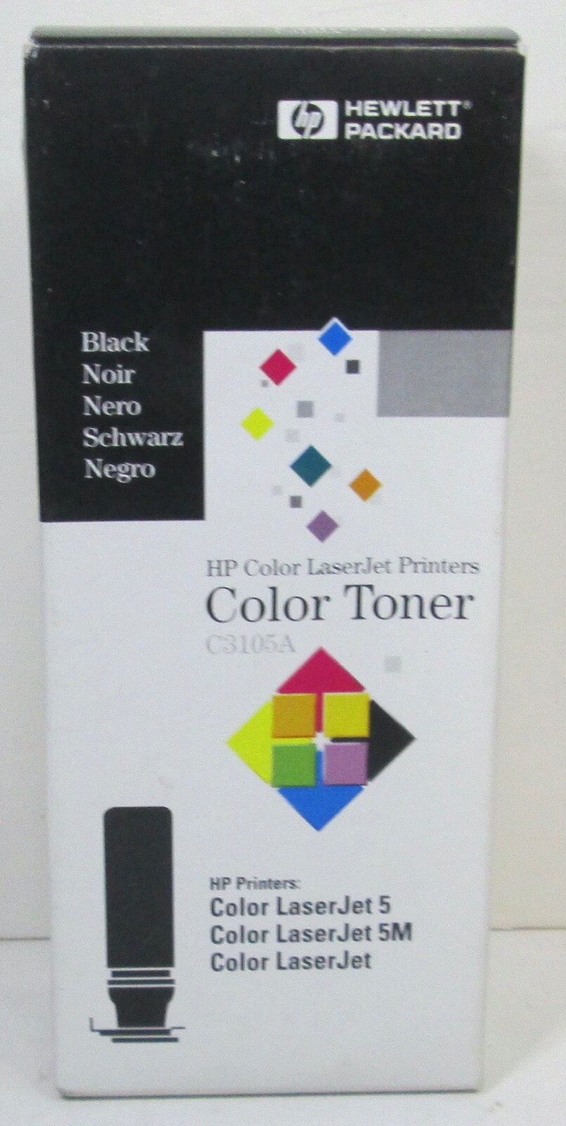 NEW SEALED Genuine HP C3105A BLACK Toner Bottle Cartridge Color Laserjet 