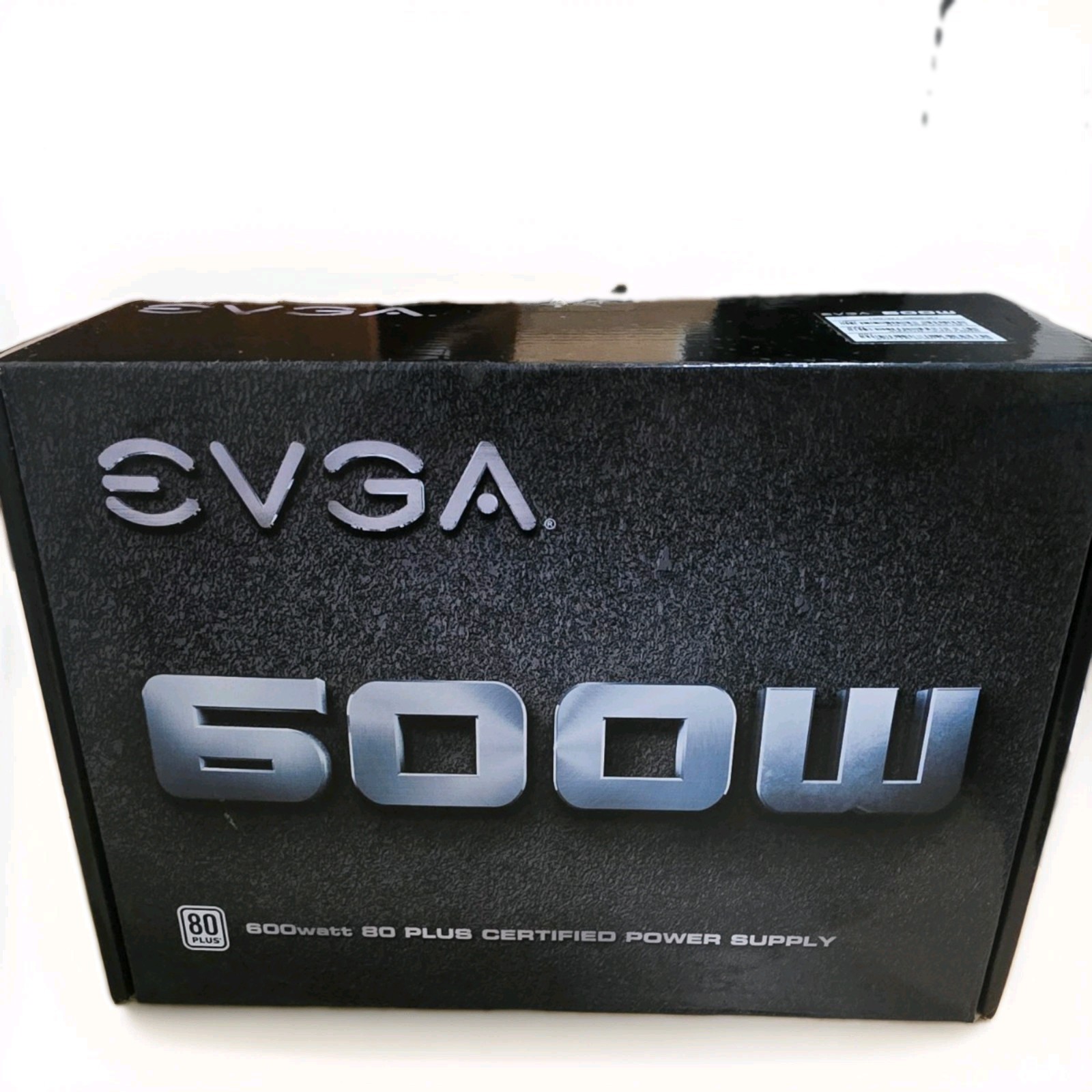 EVGA 600W 80 Plus Certified Power Supply PSU Non Modular Open Box slightly used