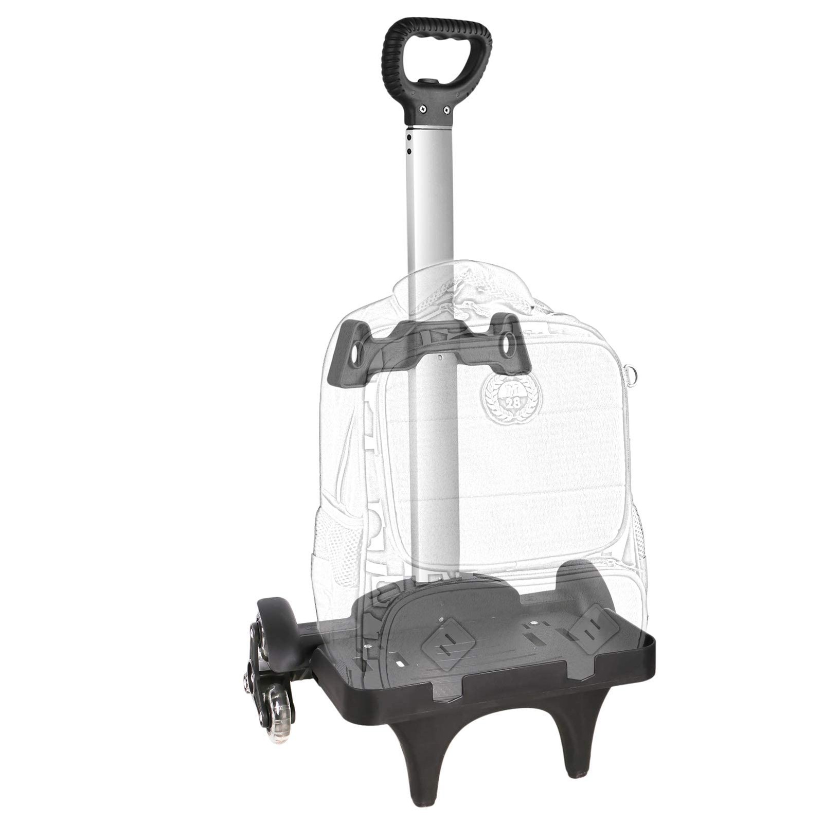 Backpack Trolley, Wheeled Cart Aluminum Alloy, Folding Trolley Cart for Schoo...