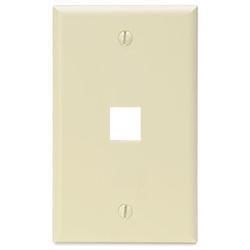 Leviton 41080-1IP QuickPort, single gang, 1-port, ivory Wall Plate