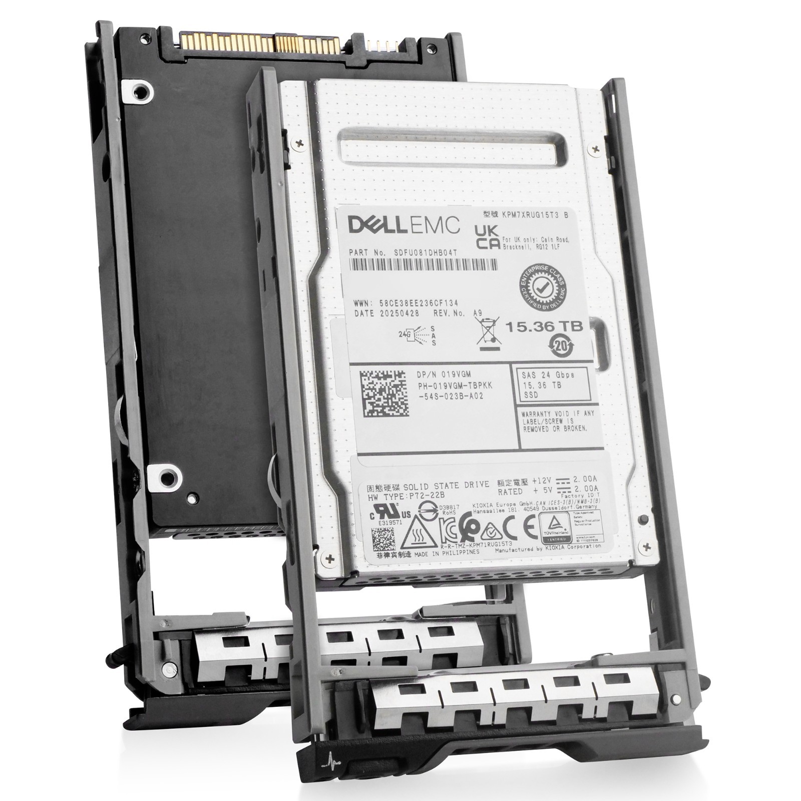 Dell 15.36TB SAS-4 24Gb/s 3D TLC 2.5" 1 DWPD Enterprise SSD - G13 019VGM
