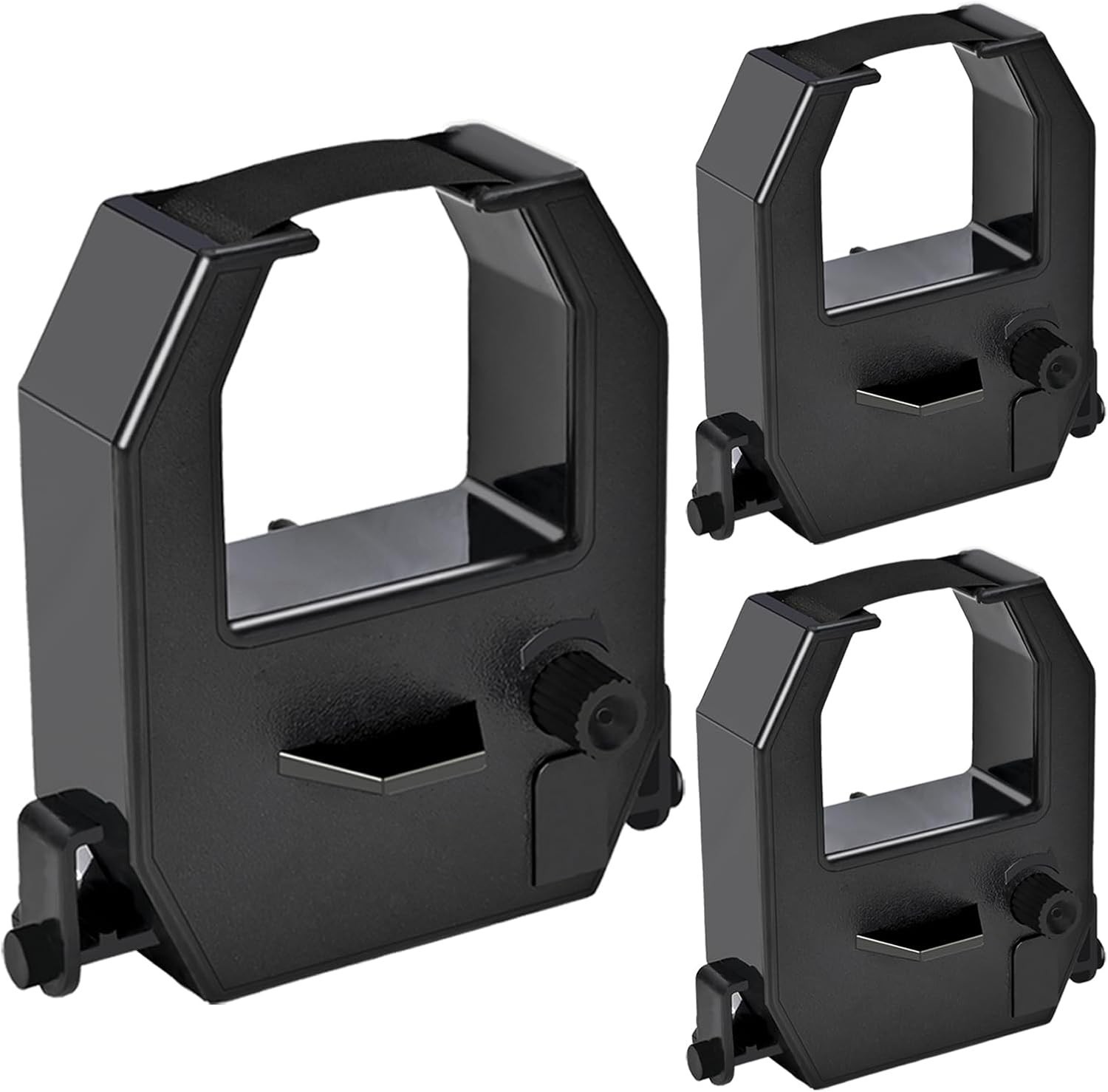 3 Pack Amano Time Clock Ribbon Replacement for PIX/TCX All Models Black Ink