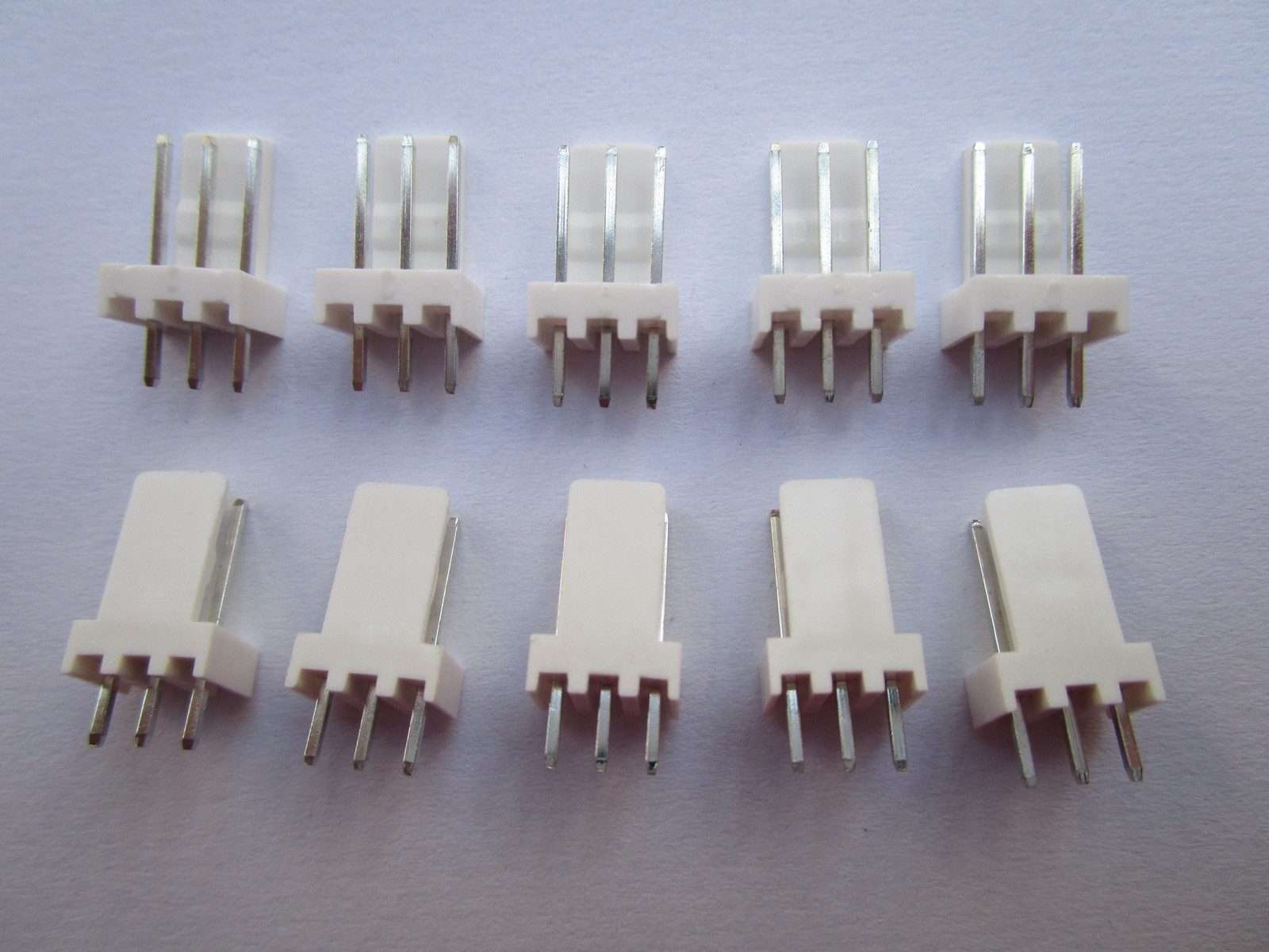 1000 pcs Pitch 2.54mm 2510 3 Pin Male Plug Connector White Color New