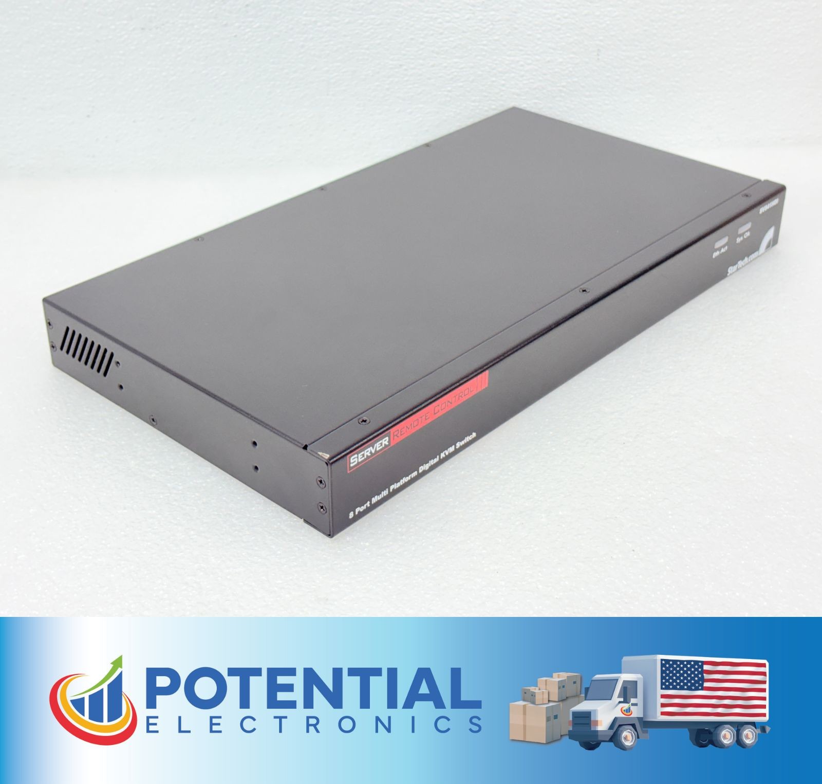 StarTech SV841HDI 8-Port Multi-Platform Digital IP KVM Switch Only - Black