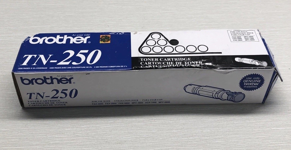 Genuine Brother TN250 Black Toner Cartridge, OEM