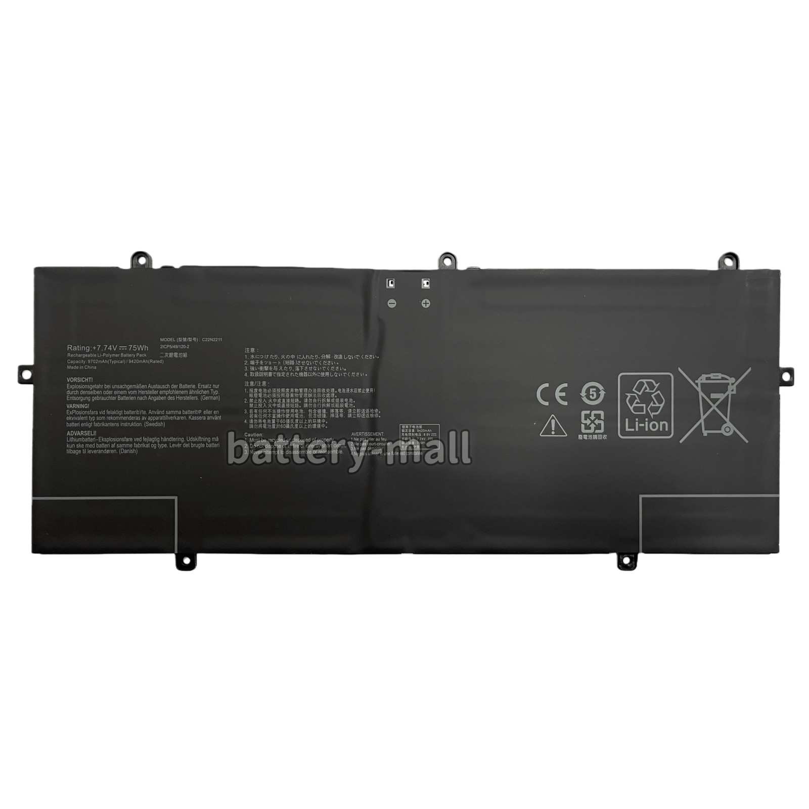 New OEM 9702mAh C22N2211 Battery for Asus Zenbook 14 UX3405CA UX3405MA UX3450MA