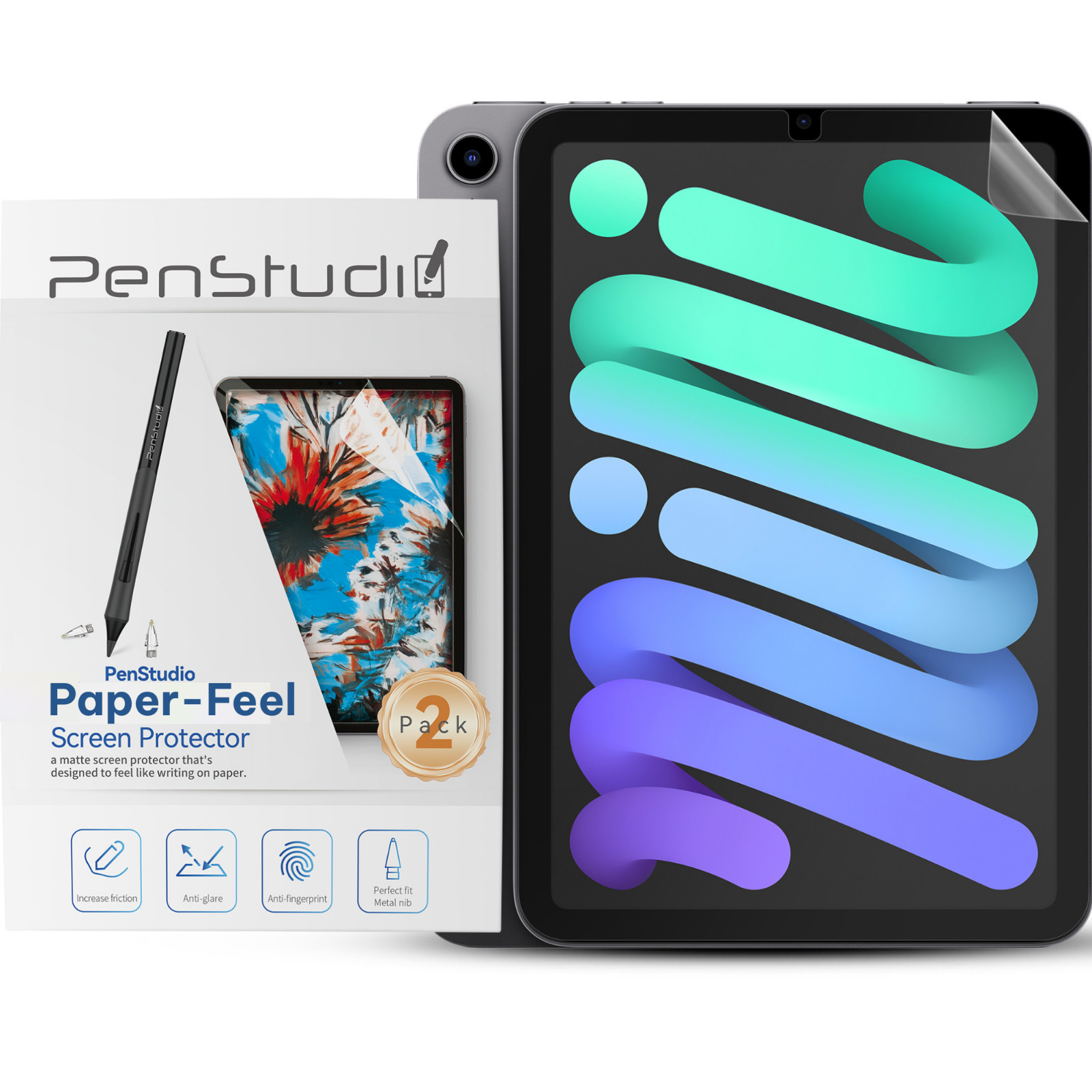 Penstudio Paper-Feel Screen Protector for iPad mini 6 / A17 Pro | Anti-Glare