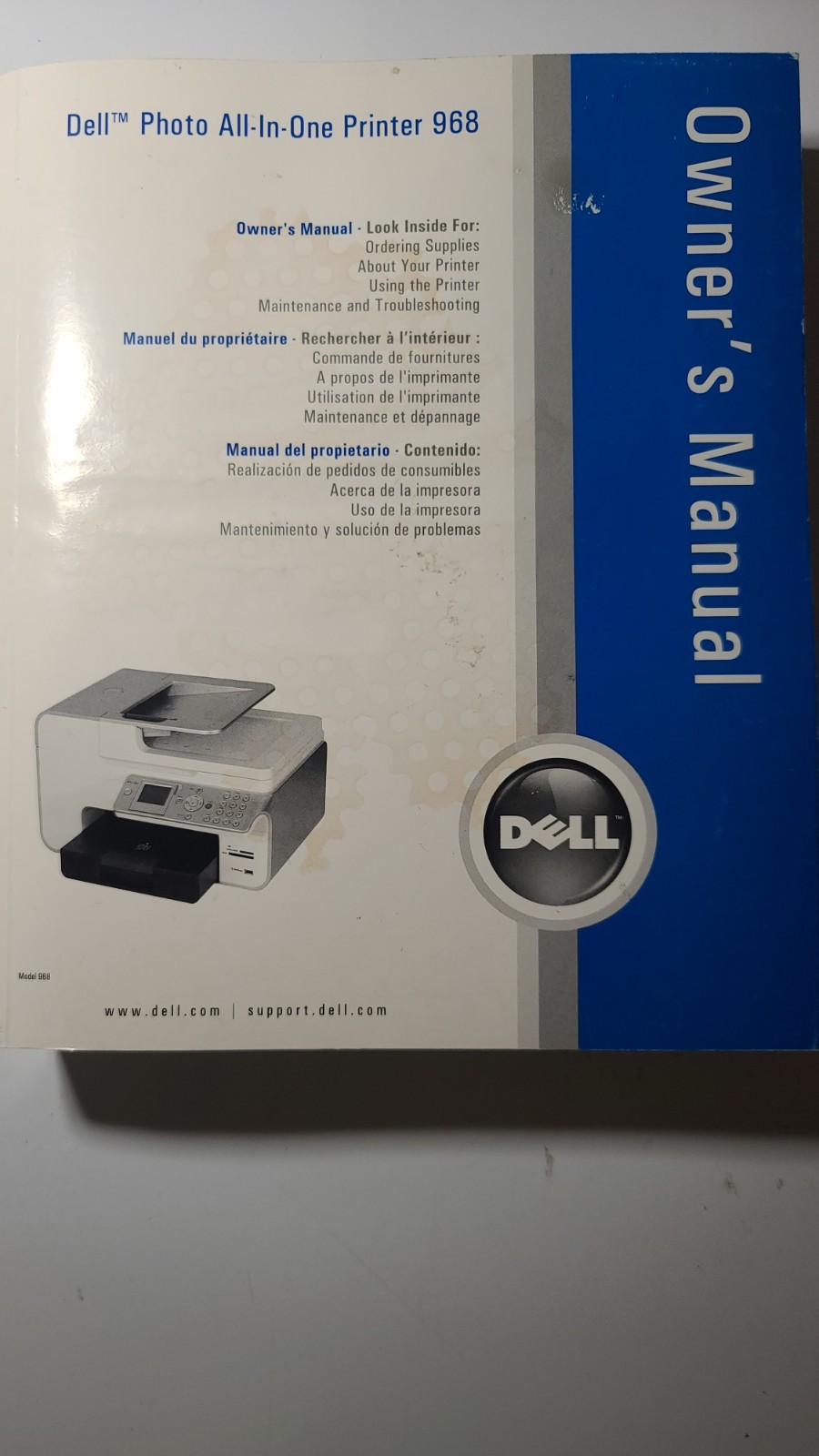 Dell Photo All-in-One Printer Owners Manual 968