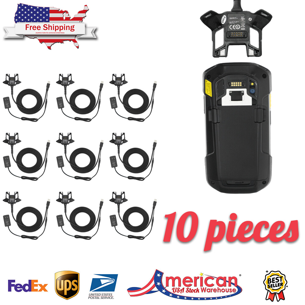 10pcs USB Charger Cable with Adapter for Zebra Symbol TC70 TC75 CBL-TC7X-USB1-01