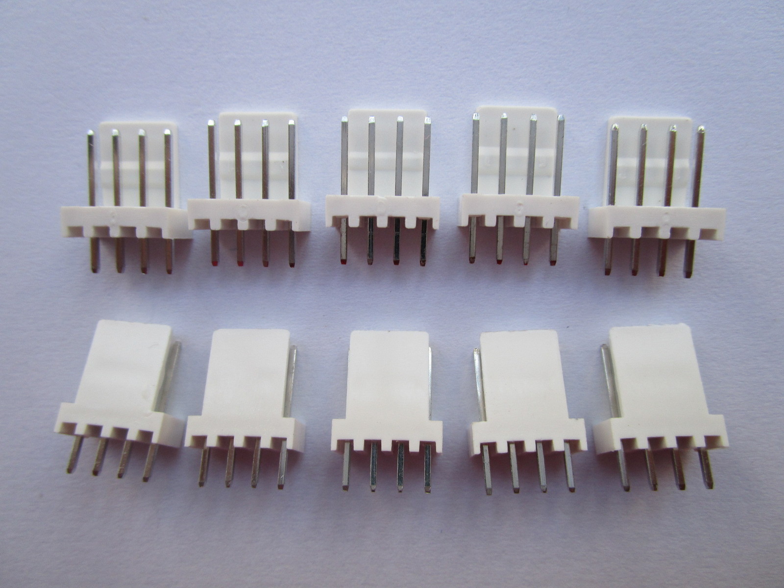 1000 pcs Pitch 2.54mm 2510 4 Pin Male Plug Connector White Color New