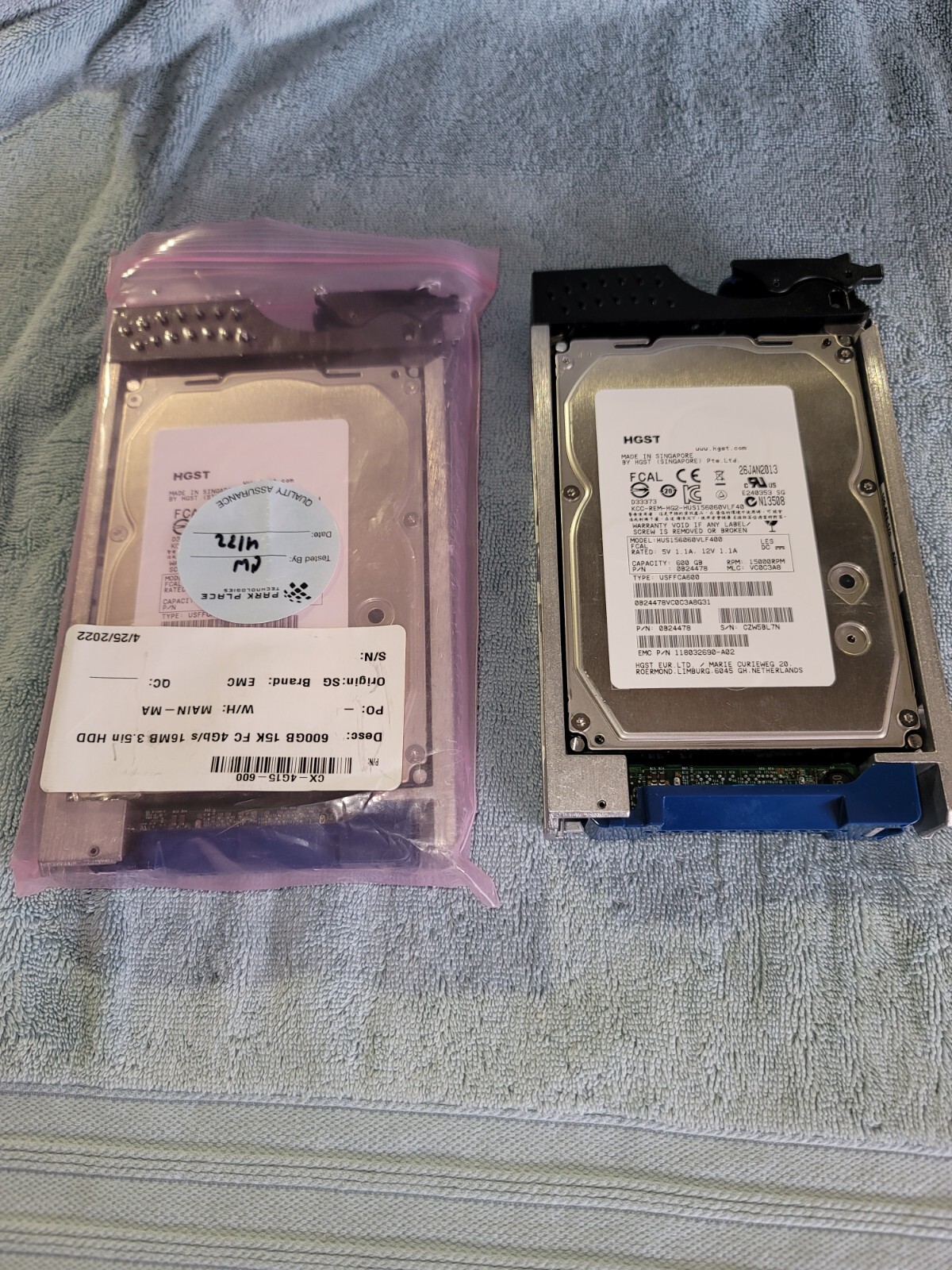 TWO HGST Hard drive HUS156060VLF400 600GB *UNTESTED