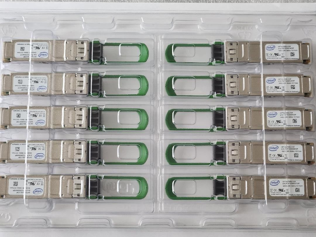New Intel SPTSLP2SLCDF QSFP28 PAM4 1311nm 500m SMF LC DOM *
