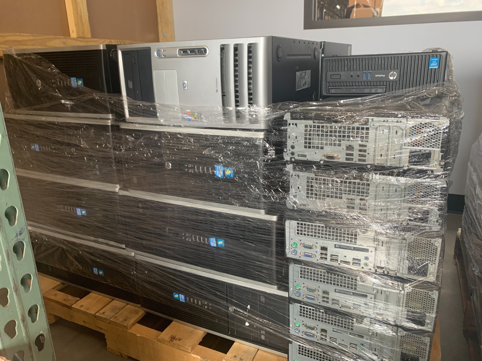 Full Pallet of used, reformatted, working old desktop computers (36 units)