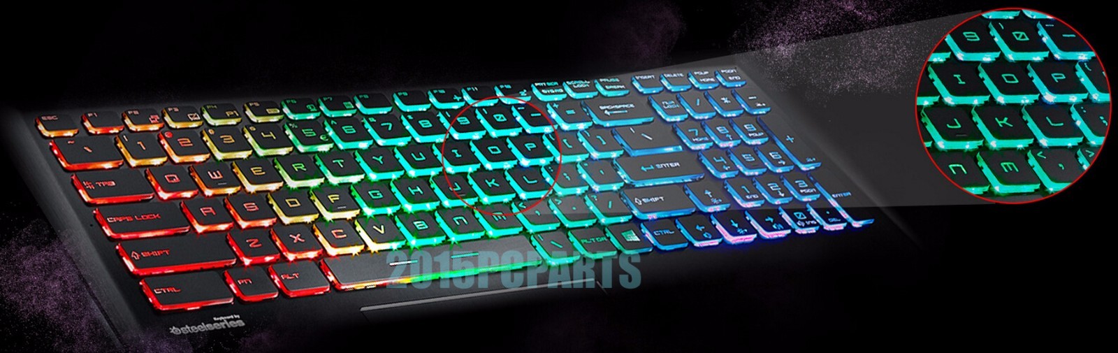 NEW For MSI GE62VR 6RF Apache Pro Colorful Backlit Keyboard Crystal US