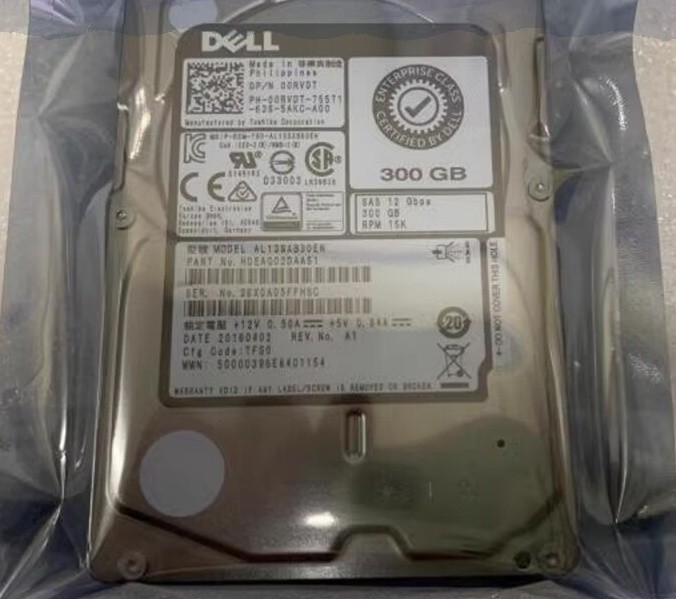 NEW Dell 0RVDT 300GB 15K 2.5" SAS 12G Hard Drive AL13SXB30EN HD HDD HDEAG02DAA51