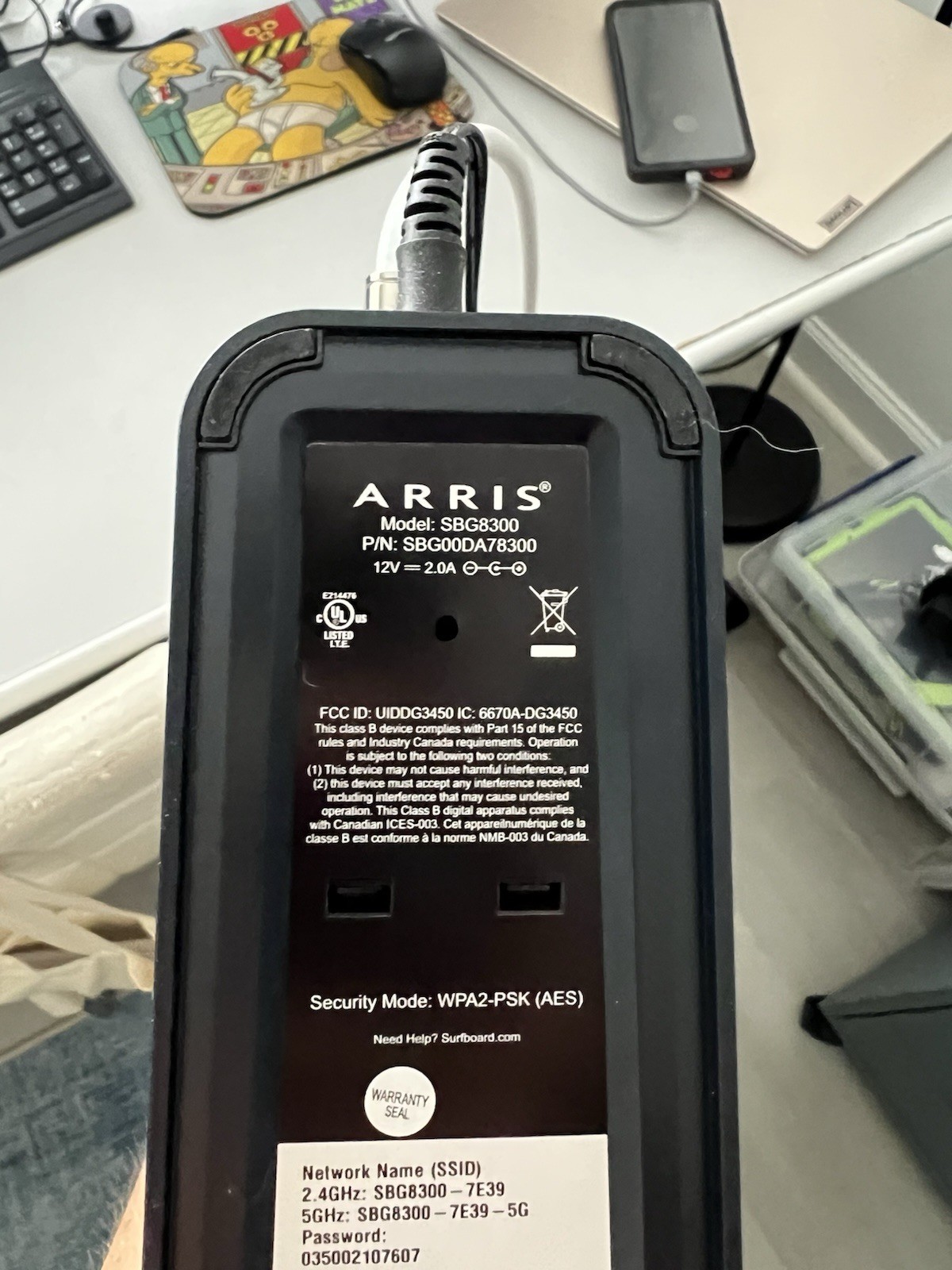 ARRIS SBG 8300 Surfboard Cable Modem and Wireless Router
