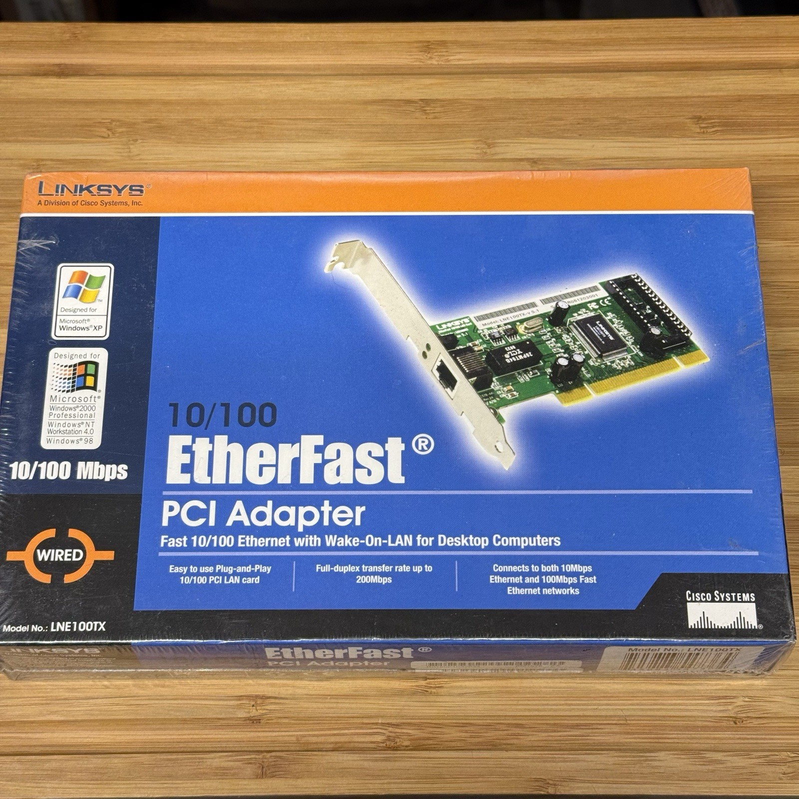 LINKSYS 10/100 EtherFast PCI Network Card for Windows 98/ME/NT/2000/XP NOS