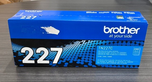 Brother TN227C High Yield Cyan Toner Cartridge Genuine