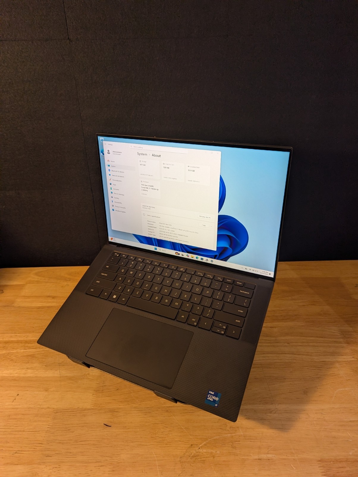 Dell Precision 5560 i7-11850H 2.5GHz 32GB 1TB NVMe 15.6" T1200 Touch