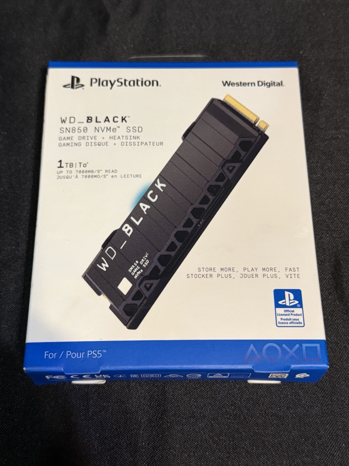 NEW SEALED Western Digital WD BLACK SN850 1TB NVMe SSD with Heatsink for PS5 NEW