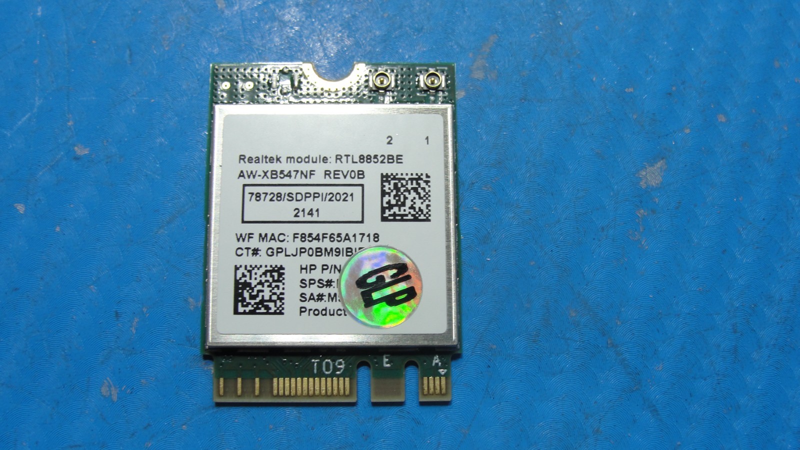 HP 250 G9 15.6" Genuine Wireless WiFi Card RTL8852BE M91127-002 M91238-005