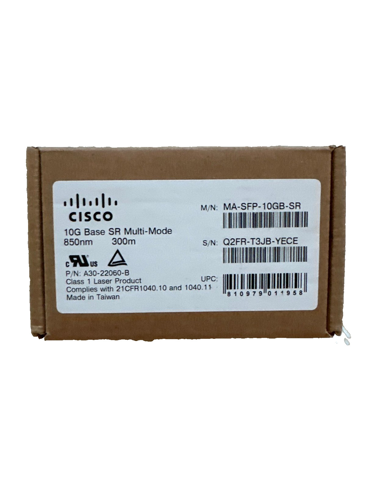 Cisco Meraki MA-SFP-10GB-SR 10GBase-SR SFP+ Module (New)