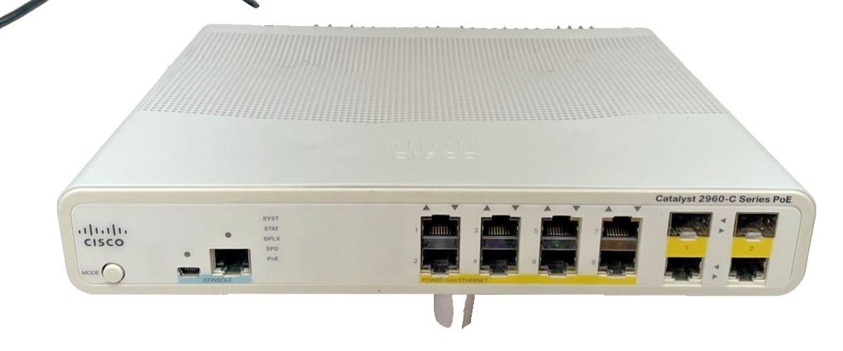 Cisco Catalyst WS-C2960C-8PC-L V01 8 Port Managed POE Switch