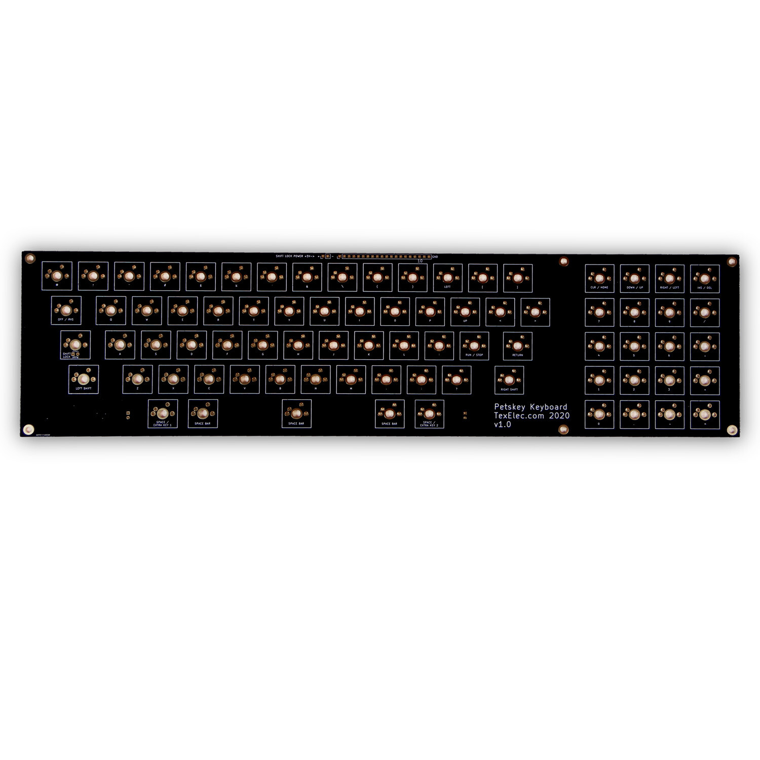 Petskey v1.0 – Keyboard PCB Set for Commodore Pet Graphics Keyboard or Mini PET