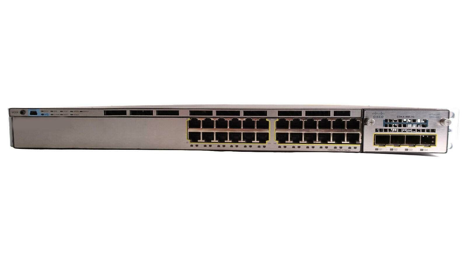 Cisco Catalyst 3750X Series WS-C3750X-24T-S V01 Switch w/C3KX-NM-1G Module