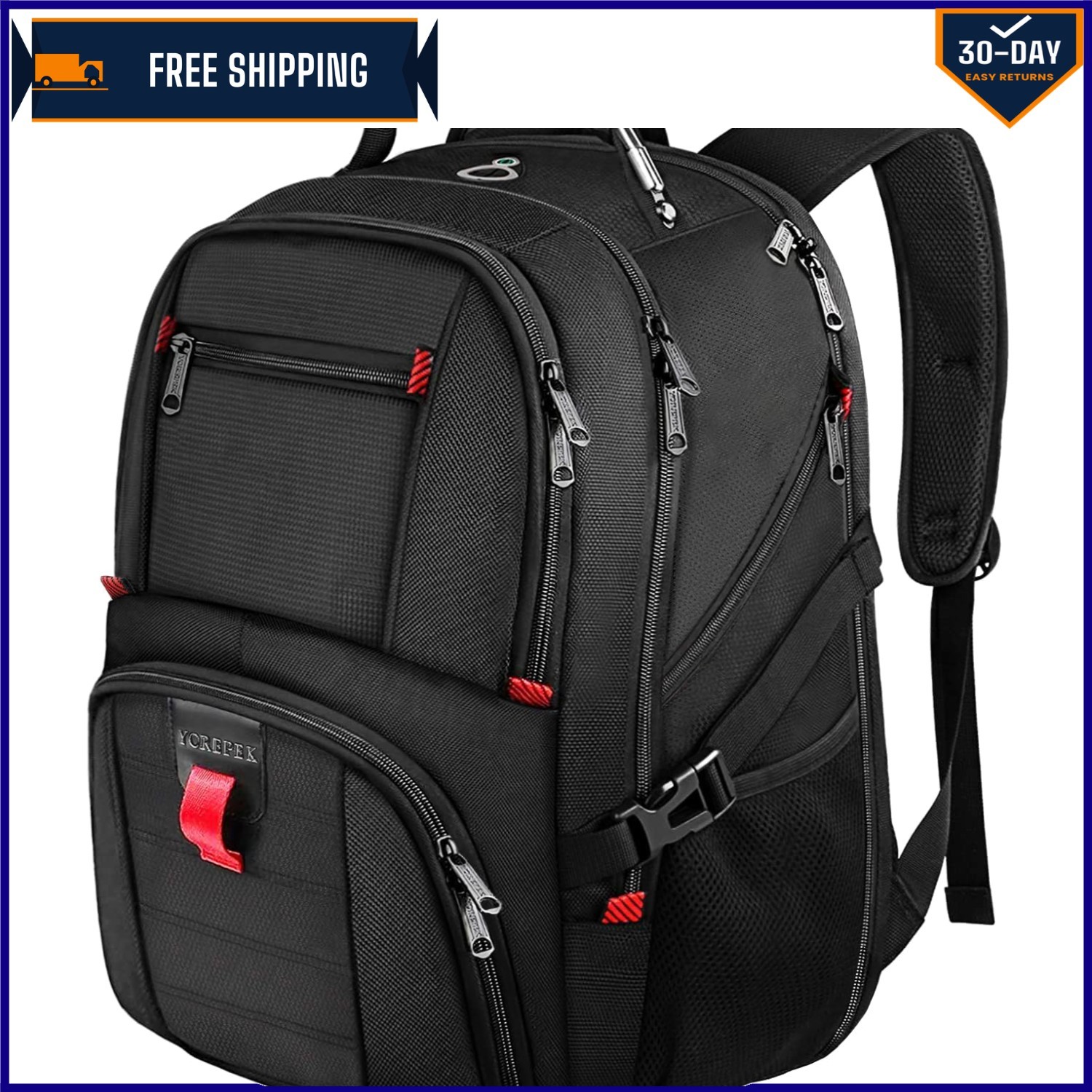 Extra Large Water-Resistant Laptop Backpack for Men - Travel-Ready Design
