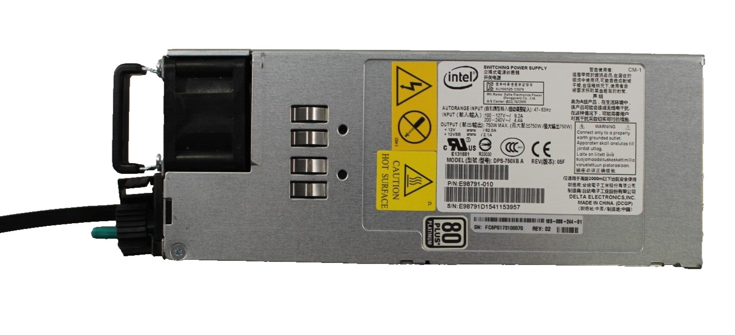 Intel DPS-750XB A P/N: E98791-010 750W Switching Power Supply