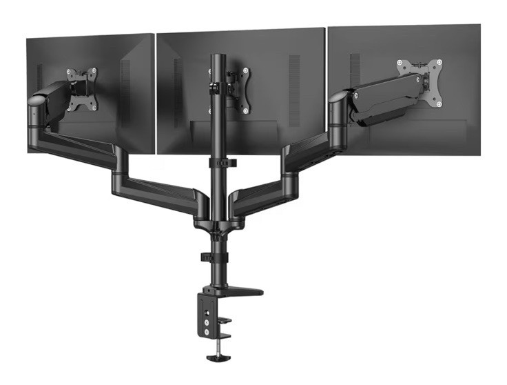 HUANUO Triple Monitor Mount for 17 to 32 inch Screens, Adjustment Gaming