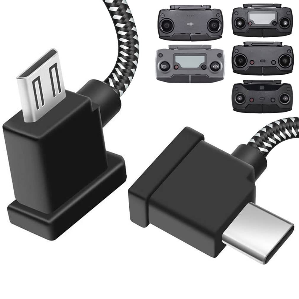 1FT Micro to USB C Remote Controller Cable for DJI Mavic 1 foot, Black